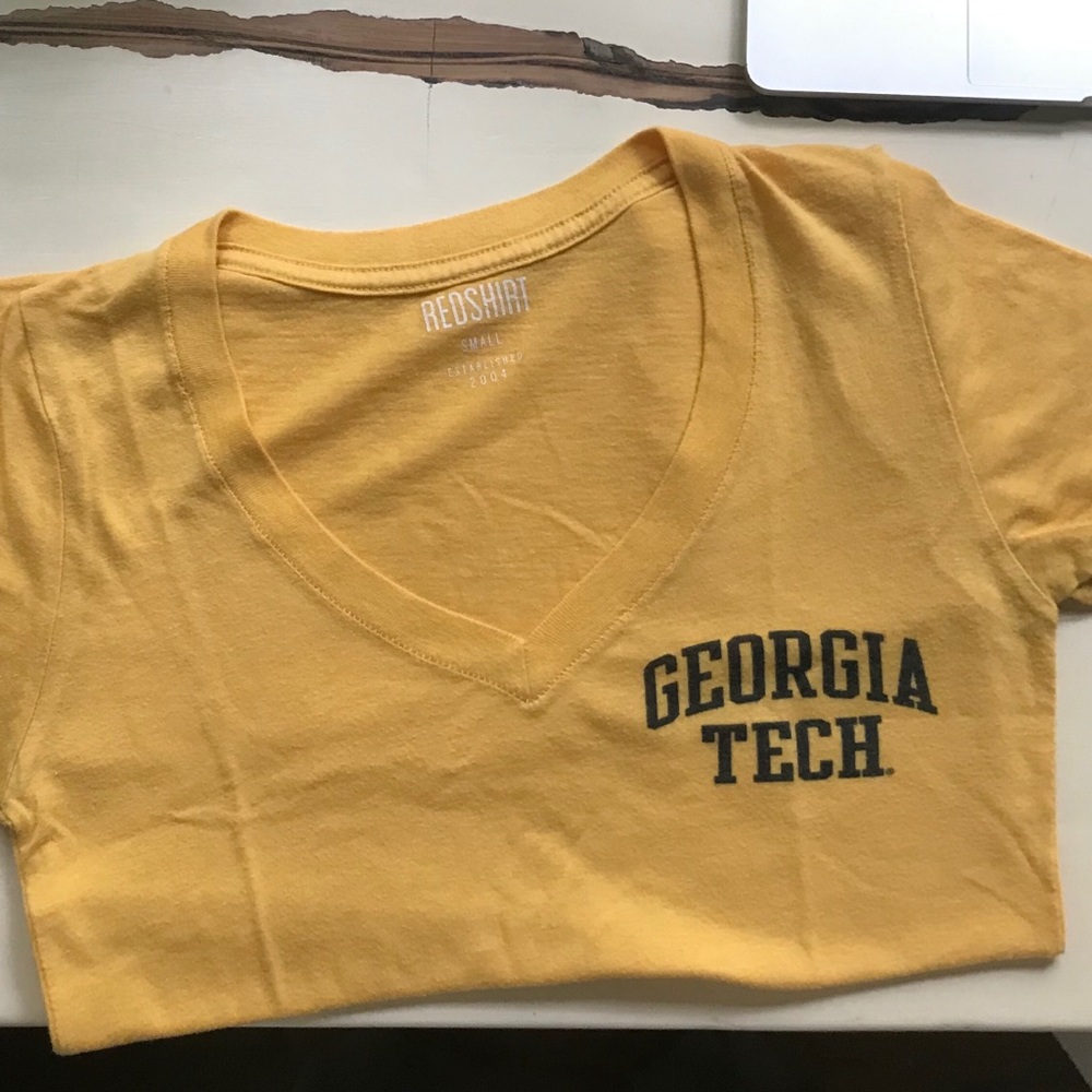 Light yellow Georgia Tech tee shirt